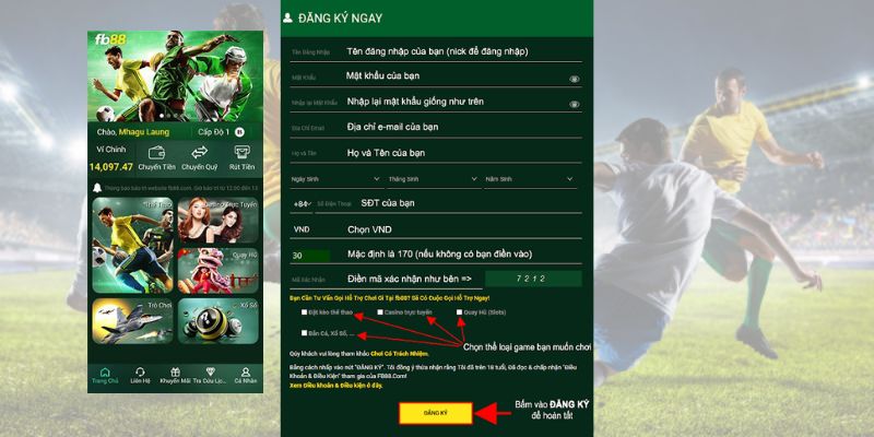 Tải app về máy đăng ký nhanh chóng sau 3 phút